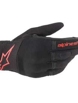 Copper Glove, Motorhandschoenen zomer, Zwart-Rood Fluo