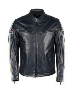 Race Leather Aniline Blue Jacket XL