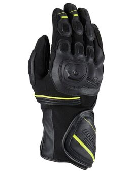 Dirt Road Black Yellow Fluo Motorcycle Gloves L
