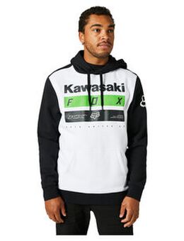 Kawasaki Stripes hoodie Wit Zwart