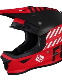 XP4 Danger Motorcross helm, zwart-rood, afmeting XS