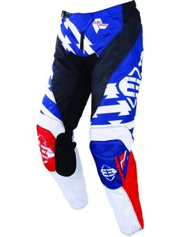Devo Outlaw Kinderen Motocross broek, wit-rood-blauw, afmeting XS