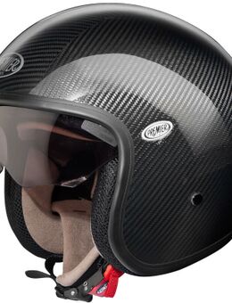Vintage Carbon Jet Helmet De Helm van de straal, zwart, afmeting XS