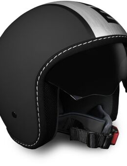 Blade Jet Helmet Jet Helm, zwart-zilver, afmeting M L