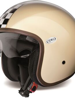 Vintage CK Jet Helmet De Helm van de straal, beige, afmeting XS