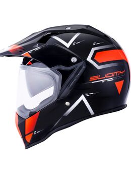 MX Tourer Road Enduro Helmet Enduro Helm, oranje, afmeting M