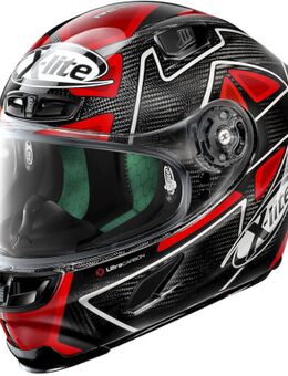 X-803 Ultra Carbon Replica D.Petrucci Helmet Helm, zwart-rood, afmeting M
