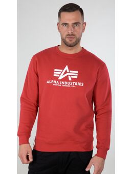 Basic Sweatshirt, wit-rood, afmeting 2XL