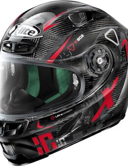 X-Lite X-803 Ultra Carbon Darko Helm, zwart-rood, afmeting XL