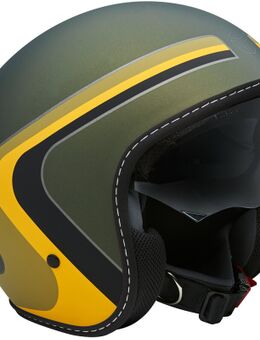 Eagle Vintage Jet Helmet Jet Helm, groen, afmeting 2XS