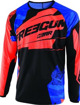 Devo Hero Kinderen Motocross Jersey, zwart-blauw-oranje, afmeting XL