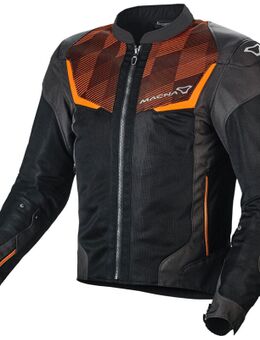Orcano Motortextiel jas, zwart-oranje, afmeting 2XL