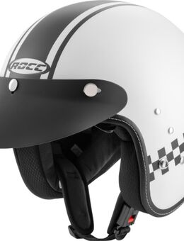 Clasic Pro TT Motorhelm, zwart-wit, afmeting XL