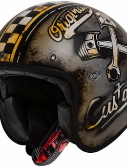 Le Petit OP 9 BM Jet Helmet De Helm van de straal, grijs-geel, afmeting L