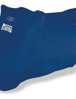 Protex Stretch-Fit Premium Motorfiets Indoor Cover, blauw, afmeting XL