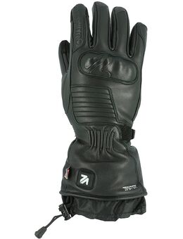 Design Vesuve Verwarmde motorfiets lederen handschoenen, zwart, afmeting 3XL