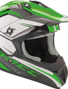 740/741 Motorcross helm, zwart-groen, afmeting S