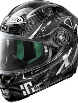 X-Lite X-803 Ultra Carbon Darko Helm, zwart-wit, afmeting XL