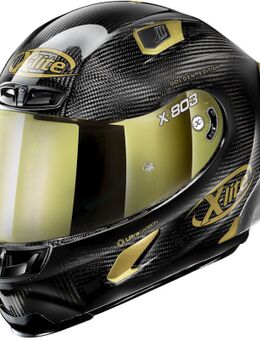 X-803 RS Ultra Carbon Replica Golden Edition Helmet Helm, zwart-goud, afmeting XL