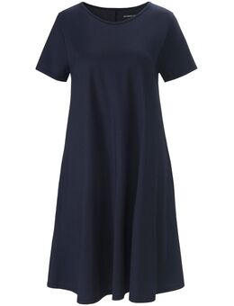 Jersey jurk 100% katoen korte mouwen Van blauw