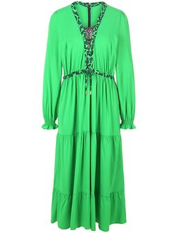 Jersey jurk lange mouwen Van groen