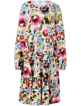 Jersey jurk bloemmotieven Van multicolour