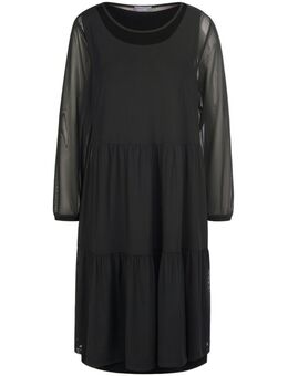 Mesh-jurk lange mouwen Van zwart