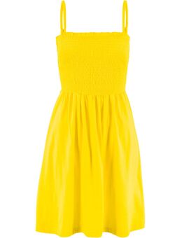 , Jersey jurk met verstelbare schouderbandjes, geel, Dames