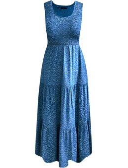 , Jersey jurk van biologisch katoen, blauw, Dames