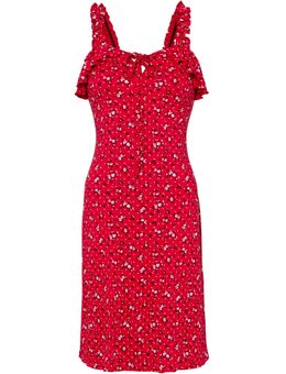 , Jersey jurk met print, rood, Dames