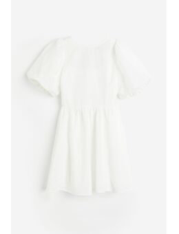 Jurk Met Pofmouwen Wit Alledaagse jurken in maat S. Kleur: White