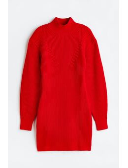 Jurk Met Turtleneck Rood Alledaagse jurken in maat XS. Kleur: Red