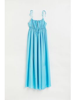 Maxi-jurk Met Gesmokte Taille Lichtturkoois Alledaagse jurken in maat S. Kleur: Light turquoise