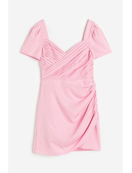 Jurk Met Pofmouwen Lichtroze Alledaagse jurken in maat 34. Kleur: Light pink