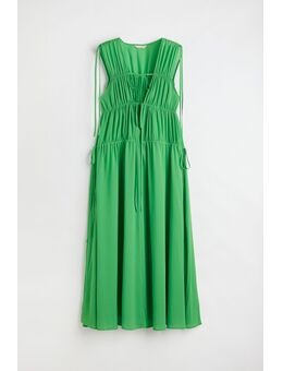 Lange Jurk Van Chiffon Groen Alledaagse jurken in maat L. Kleur: Green
