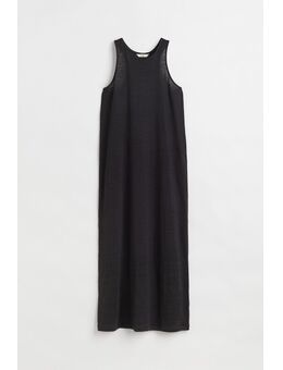 Maxi-jurk Van Linnen Tricot Alledaagse jurken in maat XS. Kleur: Black