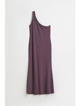 One-shoulderjurk Donkerpaars Alledaagse jurken in maat XL. Kleur: Dark purple