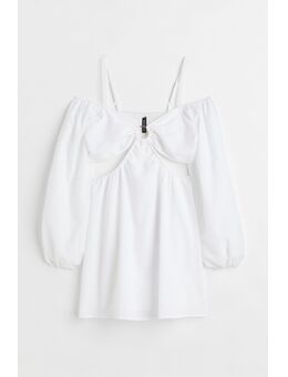 Korte Jurk Met Cutout Wit Alledaagse jurken in maat L. Kleur: White