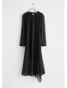 Cut-out Lace Midi Dress Black Alledaagse jurken in maat 38