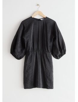 Voluminous Sleeve Mini Dress Black Alledaagse jurken in maat 38