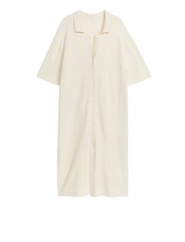 Boucléjurk Van Tricot Offwhite Alledaagse jurken in maat S. Kleur: Off white