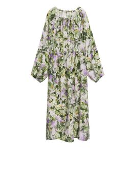 Slow Flowers Cupro Dress Multi Colour Alledaagse jurken in maat 40