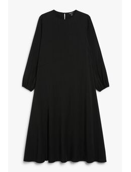 Black Asymmetric Midi Dress Alledaagse jurken in maat XXS