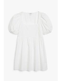 Witte Mini-jurk Met Pofmouwtjes Wit Alledaagse jurken in maat 48. Kleur: White
