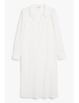 Wit Midi-overhemd Met Lange Mouwen Alledaagse jurken in maat XS. Kleur: White