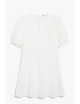Witte Jurk Met Pofmouwen Wit Alledaagse jurken in maat 34. Kleur: White