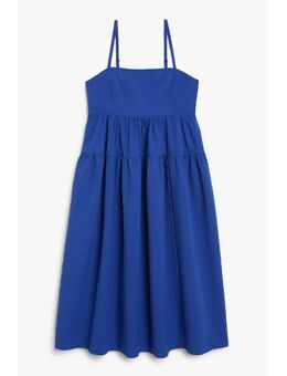 Gelaagde Mouwloze Midi-jurk Kobaltblauw Alledaagse jurken in maat L. Kleur: Cobalt blue