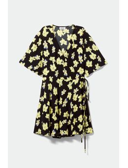 Kimberly Printed Dress Yellow Flowers Alledaagse jurken in maat S