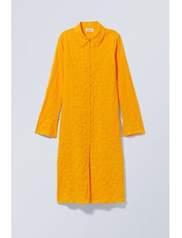 Comfortabele Overhemdjurk Geel Alledaagse jurken in maat M. Kleur: Yellow