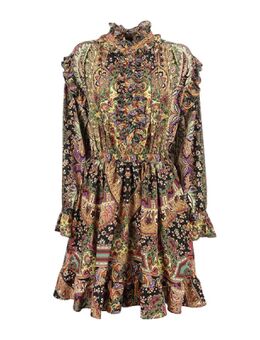 Paisley naif jurk , Bruin , Dames